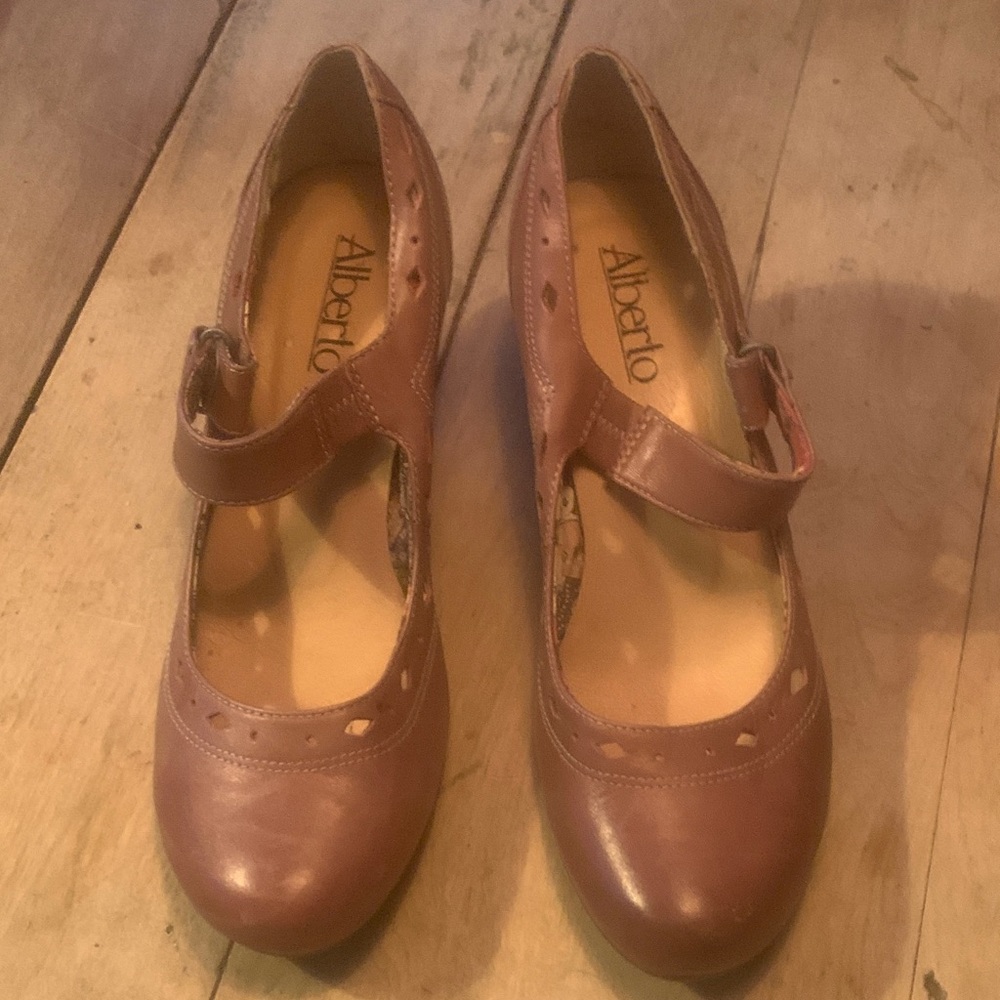 Women's Mary Jane Flats pink violet